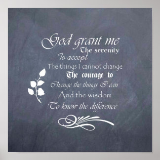 Serenity Prayer Chalkboard poster - retrato