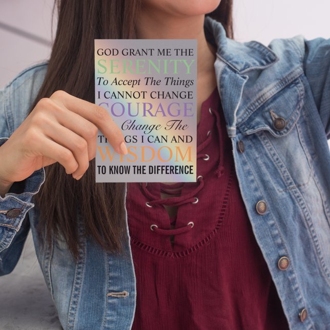 Serenity Prayer Colorida Arco-Íris Colorido (In Situ)