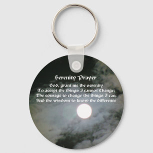 Serenity Prayer Full Moon Inspiration Chaveiro