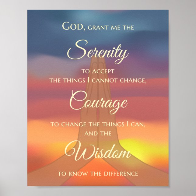 Serenity Prayer Impressão - Sunrise (Frente)