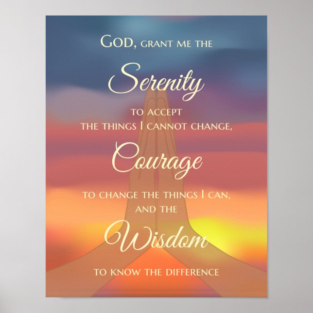 Serenity Prayer Impressão - Sunrise (Frente)