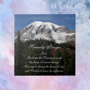 Serenity Prayer Monte Rainier Azulejo Fotográfico