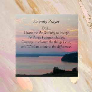 Serenity Prayer Pink Seascape Foto Sunset