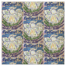 Serenity Prayer Poem Angel Art Material Tecido