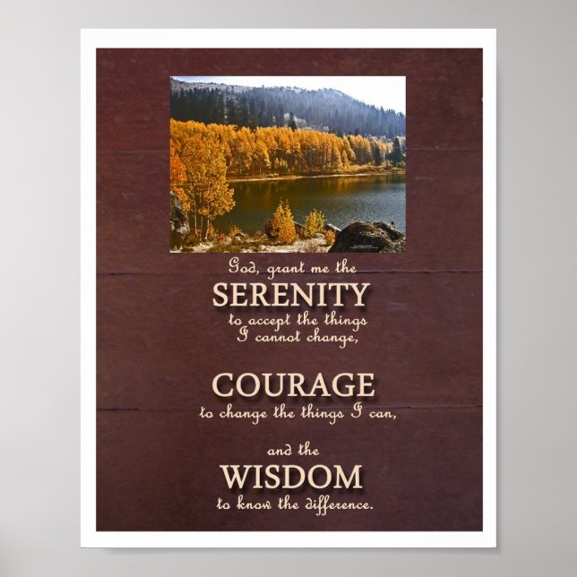 Serenity Prayer Portrait Poster - Modelo de Foto (Frente)
