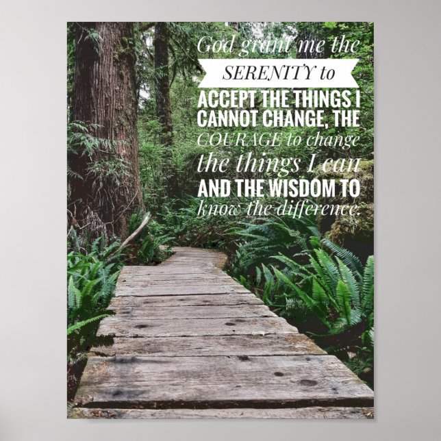 Serenity Prayer Poster (Frente)