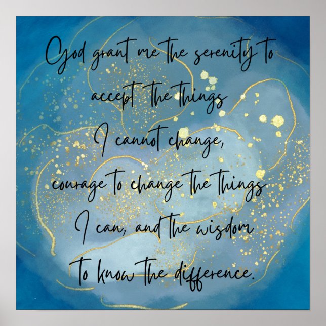 Serenity Prayer Poster (Frente)
