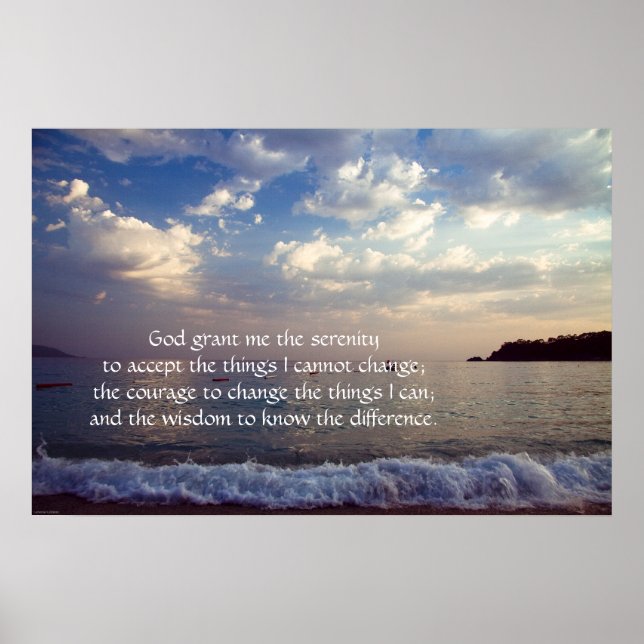 Serenity Prayer Poster (Frente)