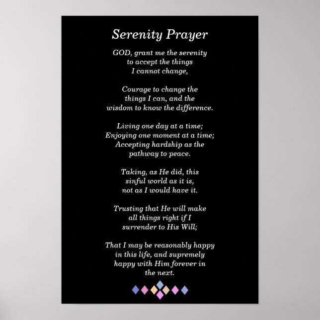 Serenity Prayer - Poster (Frente)