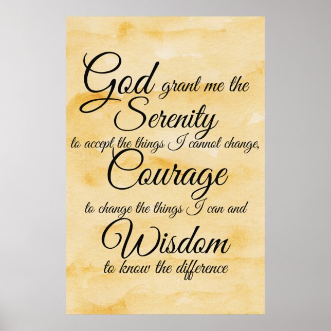 Serenity Prayer poster (Frente)