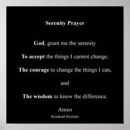 Serenity Prayer Poster