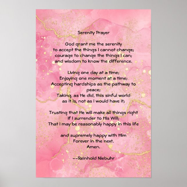 Serenity Prayer Poster (Frente)