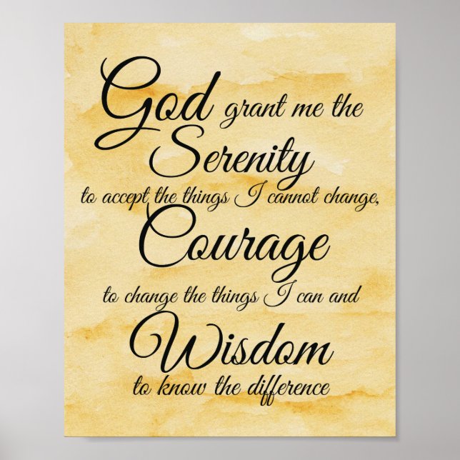 Serenity Prayer poster (Frente)