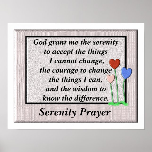 Serenity Prayer Poster (Frente)