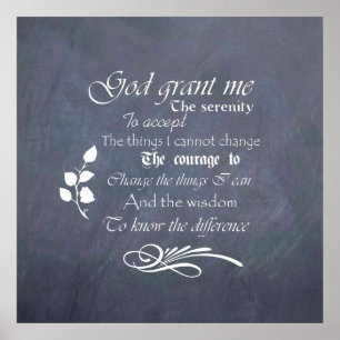 Serenity Prayer poster - retrato