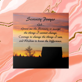 Serenity Prayer Sunset Silhouscape