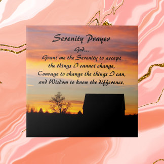 Serenity Prayer Sunset Silhouscape