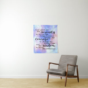 Serenity Prayer Watercolor Tapeçaria