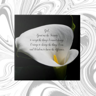 Serenity Prayer White Calla Lily Foto Floral