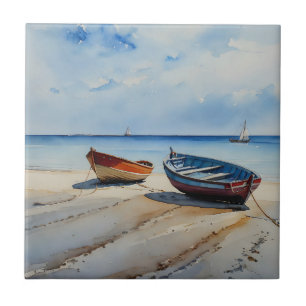"Serenity Shores" Uma paisagem Por Aquarela Restan