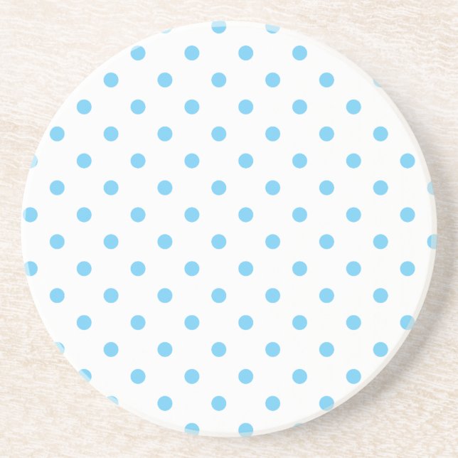 Série bolinhas — porta copos Azul e Branco (Frente)