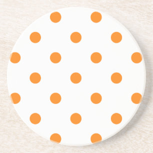 Série bolinhas — porta copos Laranja e Branco