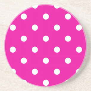 Série bolinhas — porta copos rosa e branco