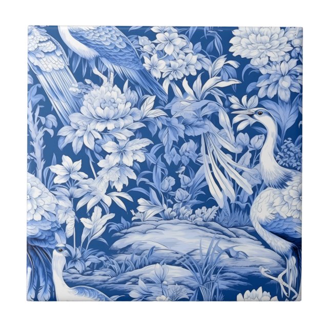 Série Chinoserie Azul e Branco Design 8 (Frente)