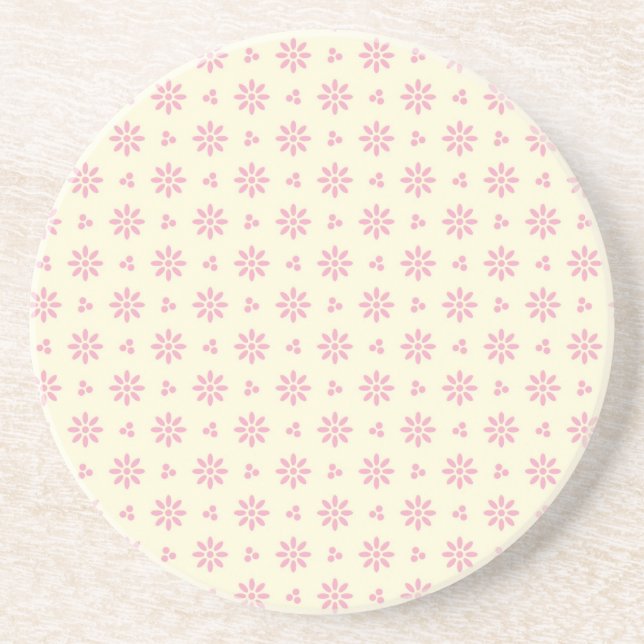 Série Colorida — Eyelet Ecru e porta copos Rosa (Frente)