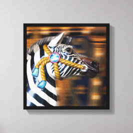 Série de Canvas Zebra feliz-volta-redonda 20