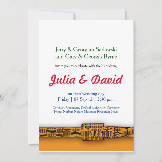 Série de Convites Kente 2. (Frente)