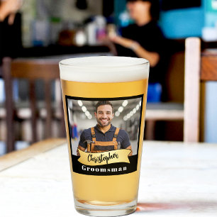 Série de Copos de Pint para Padrinhos de Casamento