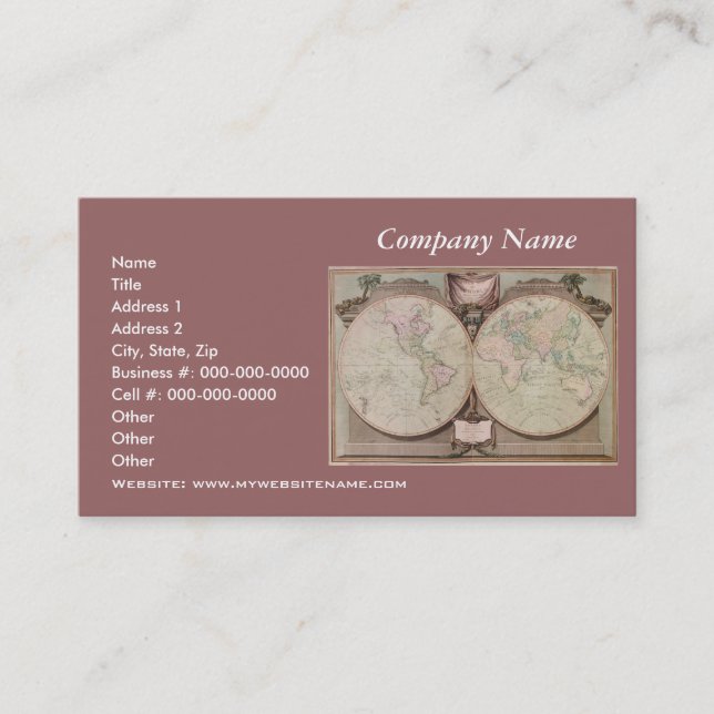 SÉRIE GLOBAL DO CARTÃO DE VISITA DO EXECUTIVO (Frente)