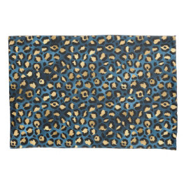 Série Leopardo Azul e Dourado Design 1