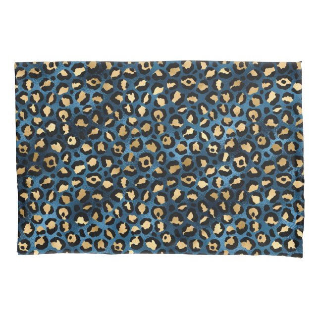 Série Leopardo Azul e Dourado Design 1 (Frente)
