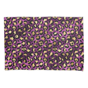 Série Leopardo Roxo e Dourada Design 1