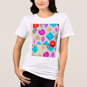 Série Light Padrão de Gema Rosa Azul Dourado