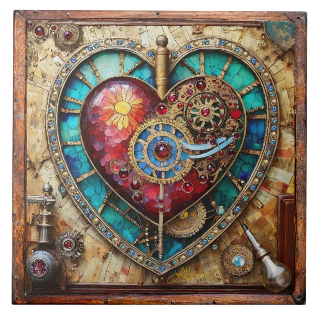 Série "Steampunk" do Coração de Girassol (Frente)