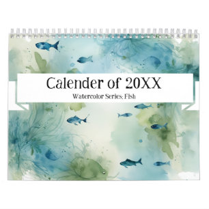 Série Watercolor: Calendário de Aura de Peixe