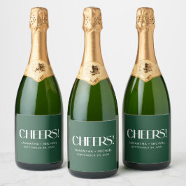 Serifa Decorativa Deep Pine para Casamento Cheers