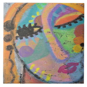  Sério? Retrato acrílico Abstrato de uma mulher 