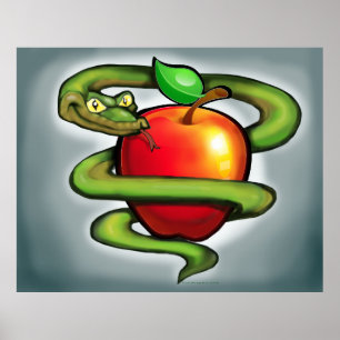 Serpente n Apple Poster