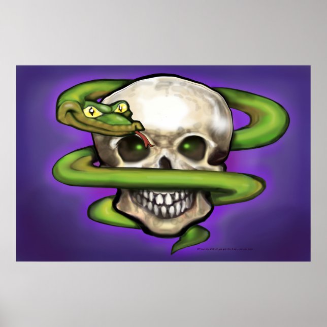 Serpente n Poster do crânio (Frente)