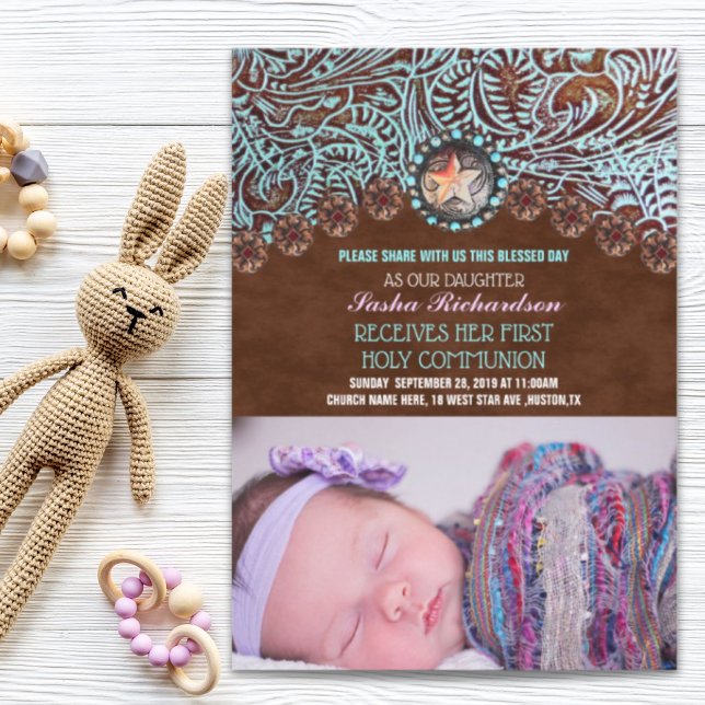 serpente russa do campo oeste Primeira Comunhão Sa (rustic cowboy country western First Holy Communion birthday party)