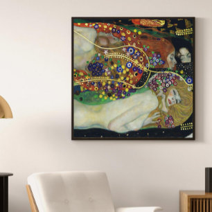 Serpentes d'água por Gustav Klimt Detalhe Poster