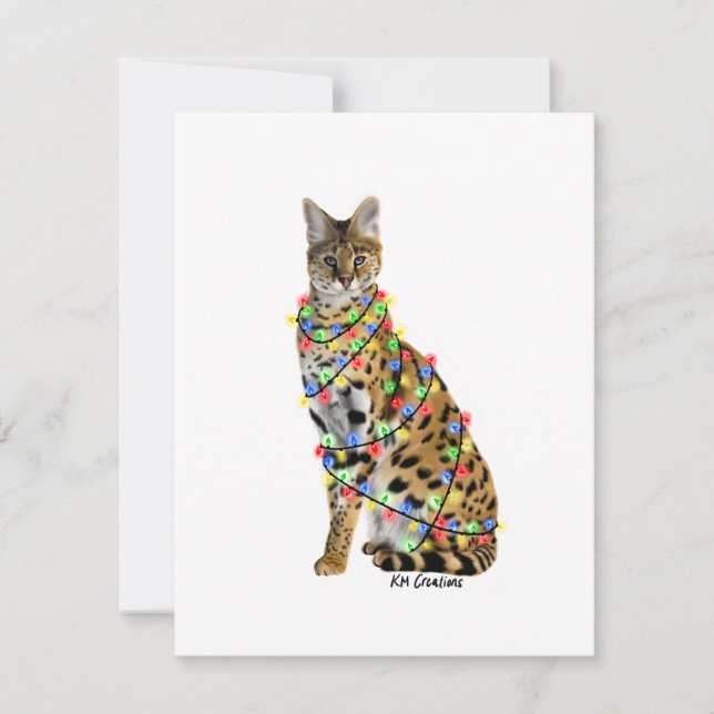 Serval - cartão de Natal (Frente)