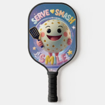 Serve. Esmaga. Sorria. - Cute Kawaii Pickleball De