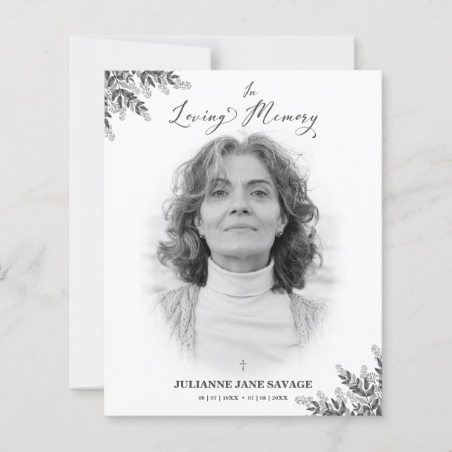 Servicio de recordatorio de fotografías funerarias (Frente)