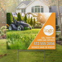 Serviço de Cuidado com Gramado - Logotipo, Foto e