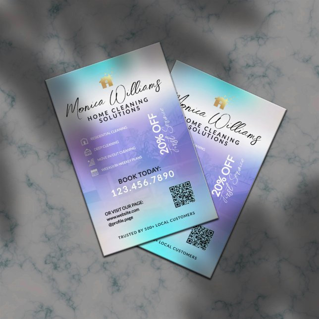 Serviço de limpeza de casas moderno Flyer (Criador carregado)